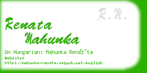 renata mahunka business card